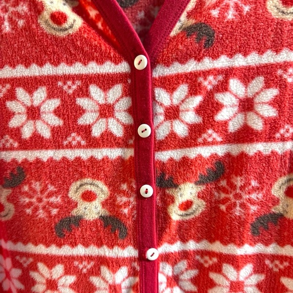 Secret Treasures Christmas Plush Onesie Union Suit Pajamas L (12–14) NWOT 🎄❄️ - Picture 10 of 13